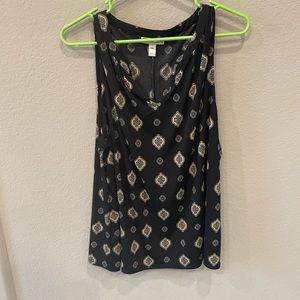 EUC Dana Buchman XXL women’s tank top with geometric pattern